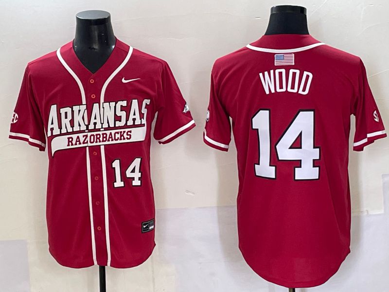 Men 2025 Alabama Crimson Tide #14 Wood Red Nike Joint Name Nike NCAA Jersey style 5